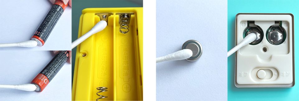 コラム電池端子の清掃について